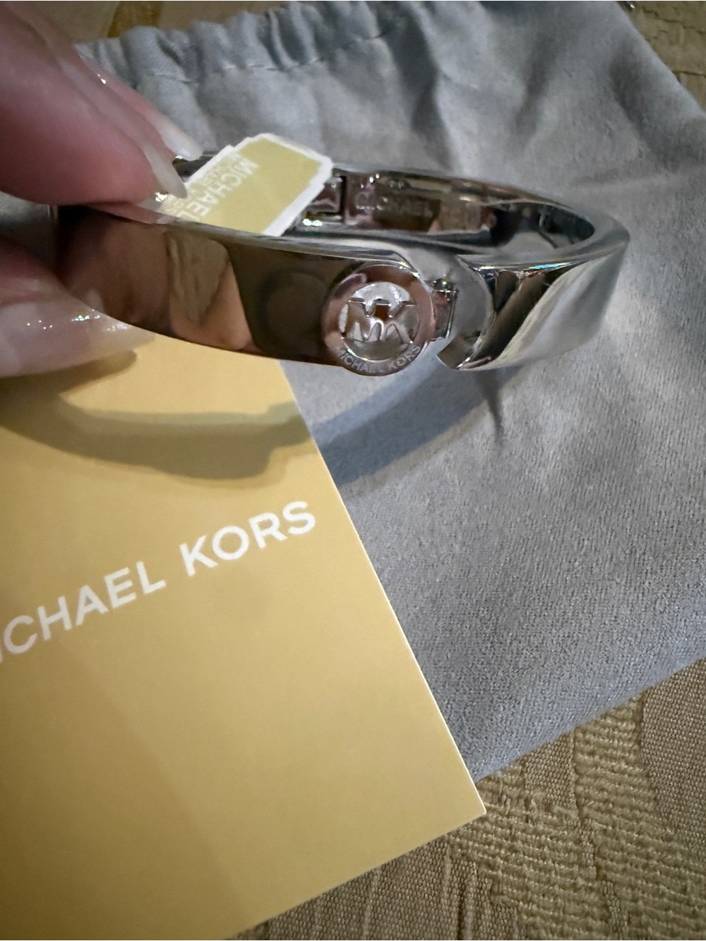 Michael Kors Fulton Delicate Hinge Bangle Bracelet NWT